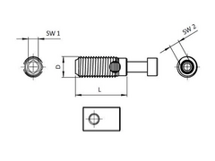 Skizze AUMO Fixverbinder für System AUMO-I Nut 8